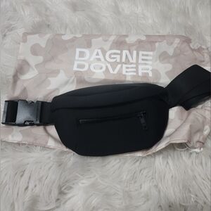Dagne Dover Ace Neoprene Fanny Pack Belt Bag in Onyx Black